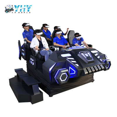 O carro para múltiplos jogadores 9D do guerreiro do simulador do jogo VR faz sinal a 220V com 6 assentos